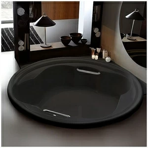 Ванна Gruppo treesse Ninfa V6591-C чёрная круглая большая