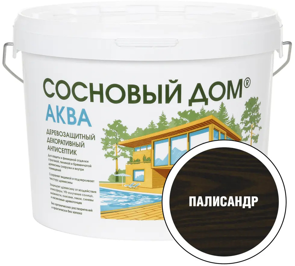 91538425 Антисептик для дерева Сосновый дом 28851 палисандр 9 л STLM-0854517
