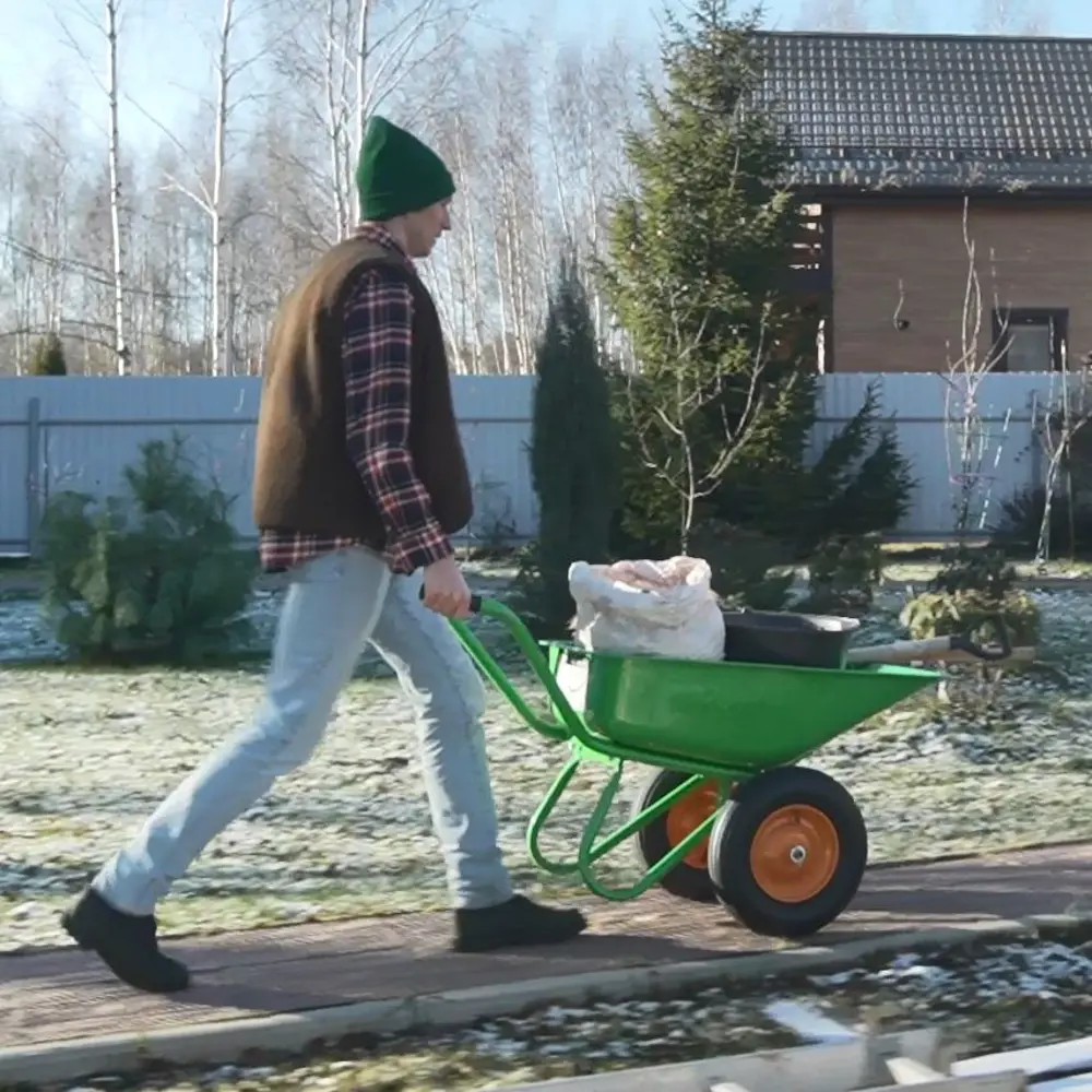 Кузов для тачки GEOLIA 110 л из оцинкованной стали, зеленый 85112871 STLM-0058946 - Вид №8