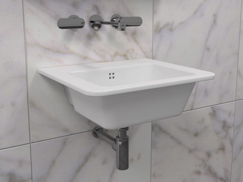 Керамическая прямоугольная одиночная подвесная раковина Ceramica Flaminia полет ARCH-00103551 - Вид №1