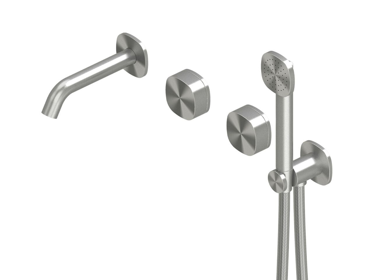 Смеситель для ванны из нержавеющей стали с ручным душем Quadrodesign супер ARCH-00050166 - Вид №1