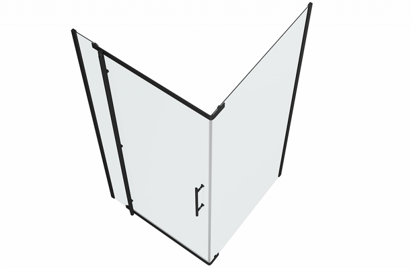 Душевое ограждение (без поддона) 900*900*1950 Стекло 8мм easy clean BLACKLINE BS090.3113A bravat  - Вид №4