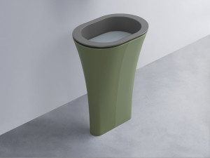 AMLA65-CM+AMPILO-BR+AMCOLO-AG Раковина Amedeo Ovale отдельностоящая cielo Enjoy + Amedeo