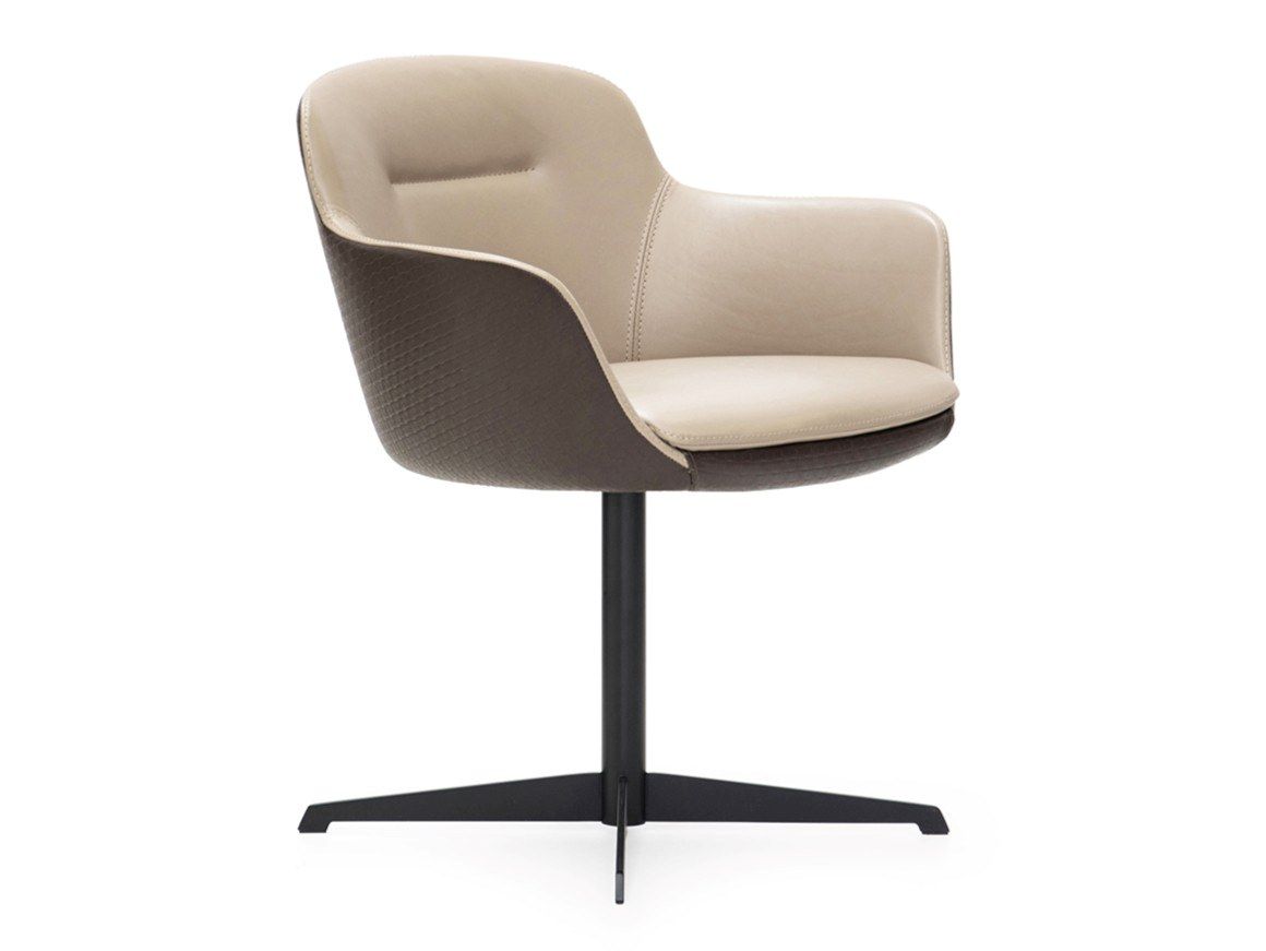 Вращающееся кресло из оленьей кожи с 4 спицами Formitalia Kowloon ARCH-00107572