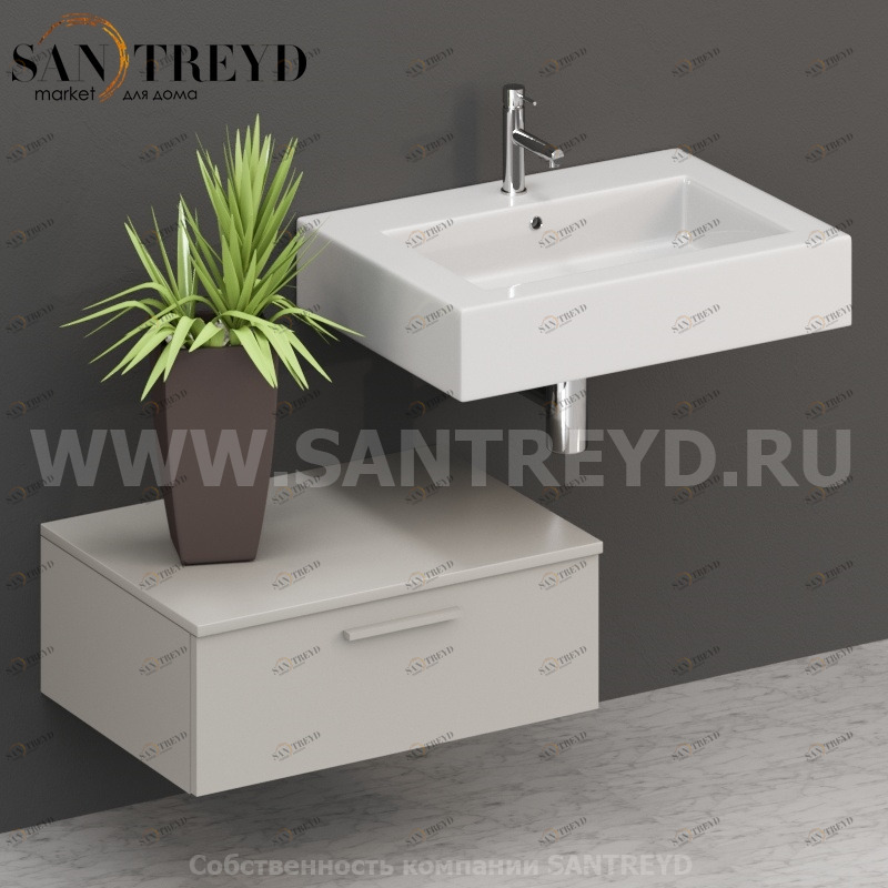 T07052NO2 Столешницы для использования в сочетании с тумбами и открытыми тумбами 70 см серая Globo ARREDO WOOD Италия Ceramica Globo