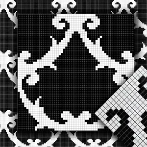 МОЗАИКА ИЗ СТЕКЛА MZ-08 BLACK&WHITE ALMA ПАННО 15