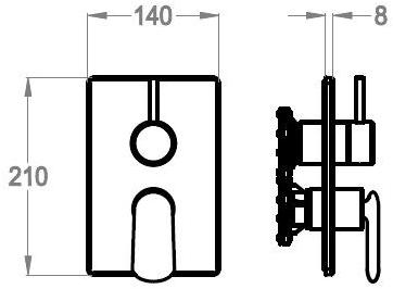Fir Italia Смеситель для душа с переключателем Dynamica 88 8850198 - Вид №1