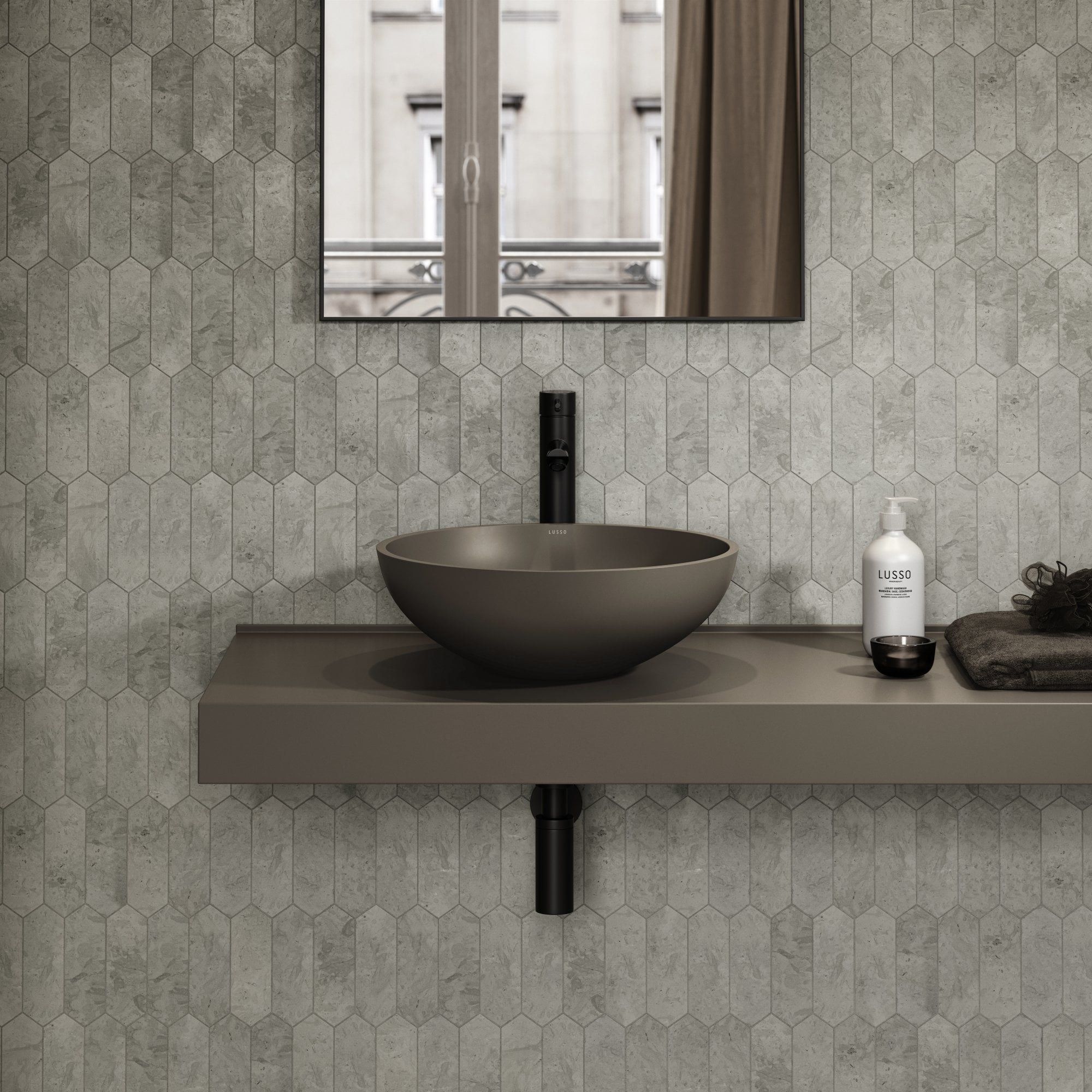 Круглый умывальник из смолы LUSSO Oasis ARCH-00066828 - Вид №3