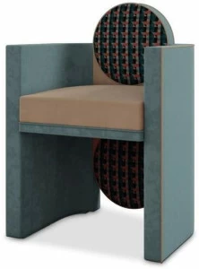 Malabar Мягкое бархатное кресло с подлокотниками