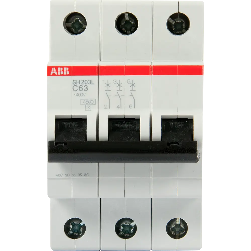 Автоматический выключатель ABB SH203L 3P C63 А 4.5 кА 2CDS243001R0634 12486474 STLM-2209871  - Вид №1
