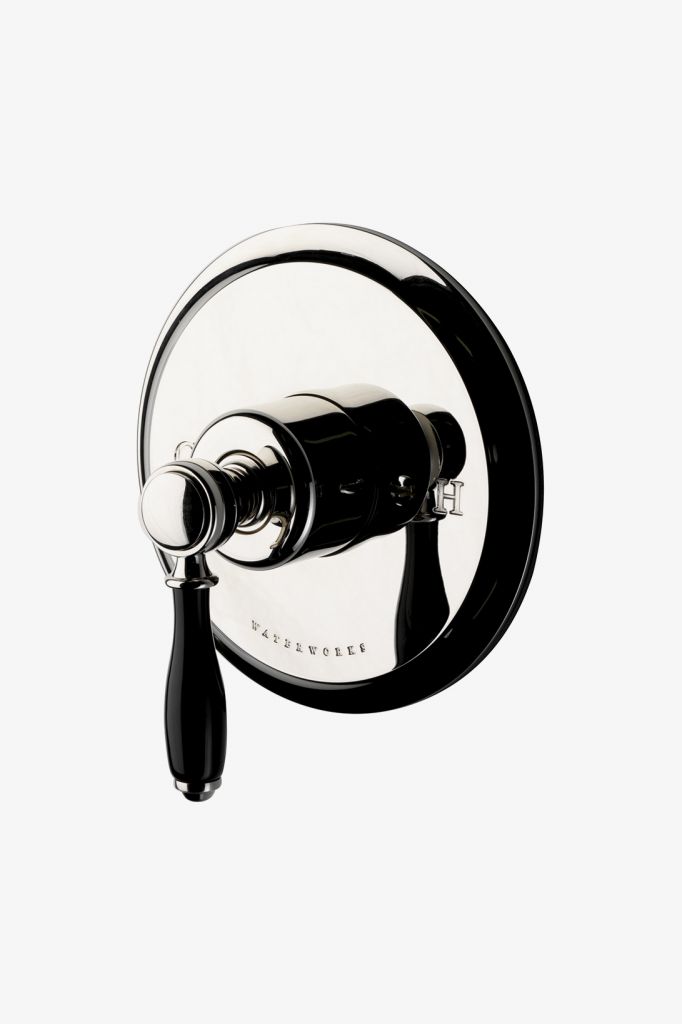 EAPB84 Облицовка регулирующего клапана баланса давления Easton Classic с рукояткой рычага из черного фарфора Waterworks 