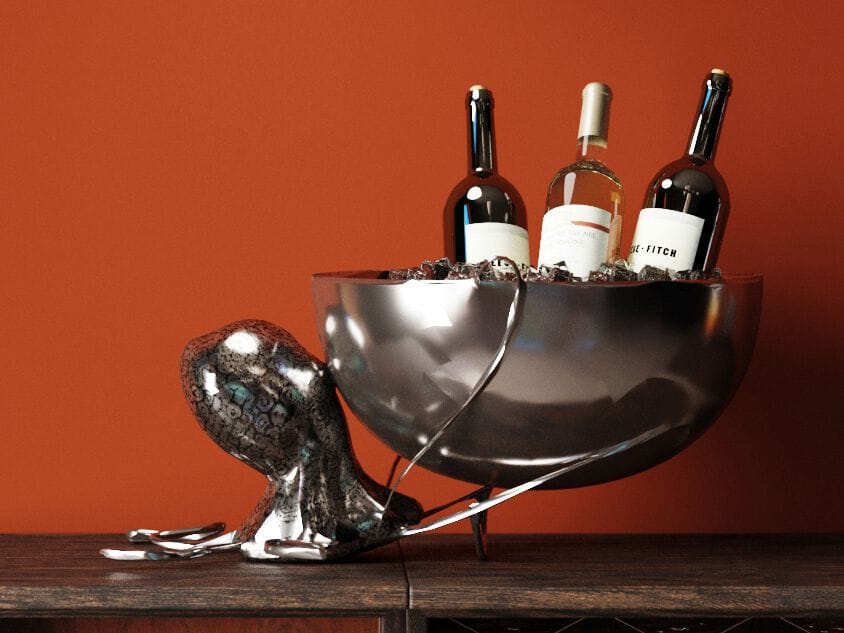 Алюминиевое ведро для льда KARE Design OCTOPUS Ø45CM ARCH-00034871 - Вид №6