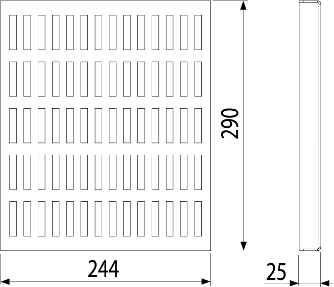 Защитная решетка для промышленных трапов APR2 из нержавеющей стали AISI 316L ALCAPLAST APR21231 - Вид №1