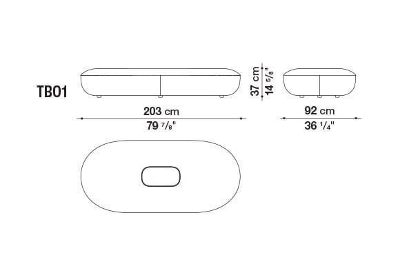 Ткань сад пуфик B&B Italia Outdoor TABOUR ARCH-00054980 - Вид №2