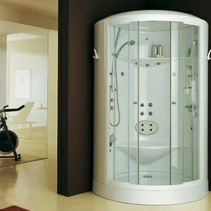 Душевая кабина угловая с гидромассажем и паровой баней Box Wabi Digit Top