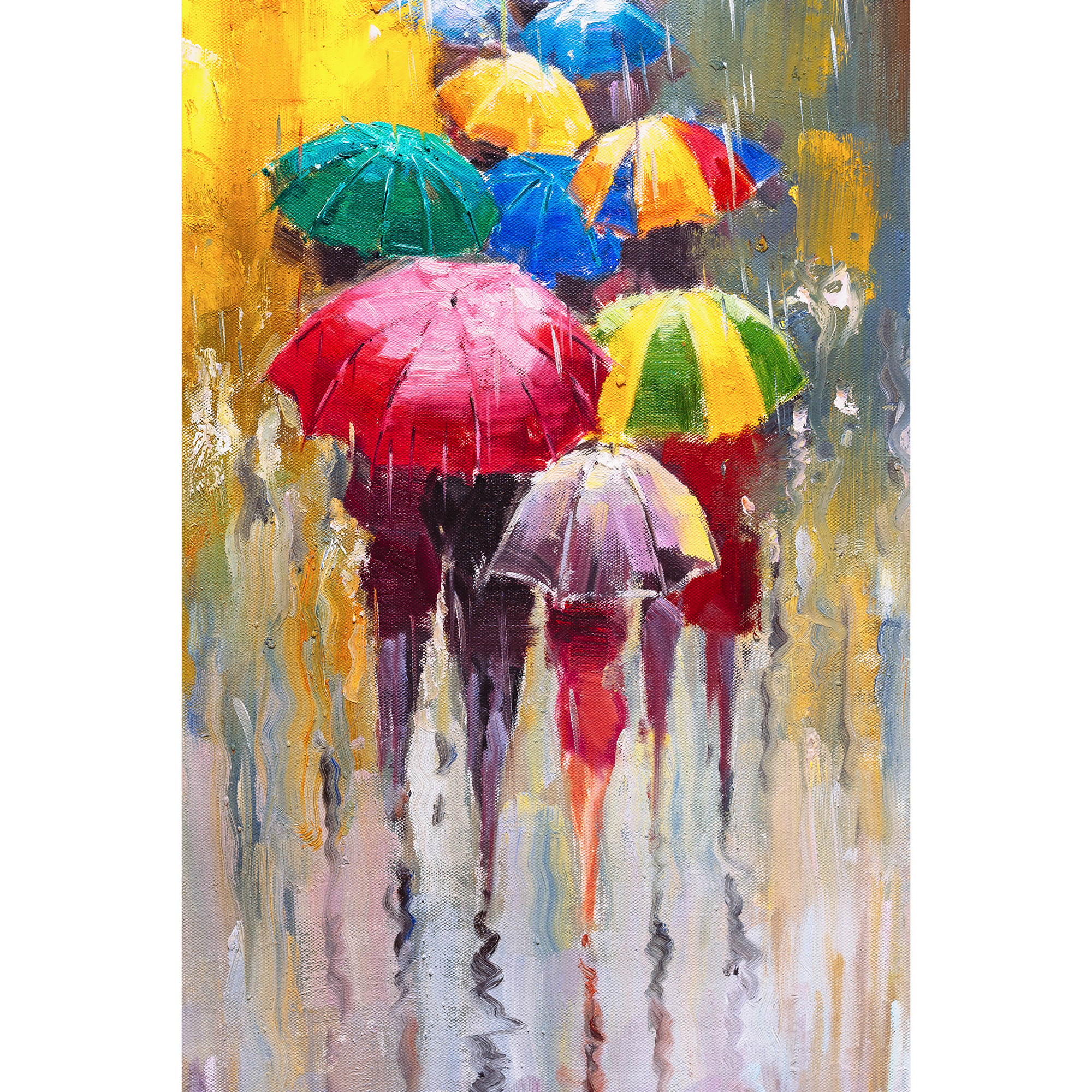 Постер-лайн 'Зонты' - абстрактная картина на холсте 40×60 см 84267443 STLM-0047869