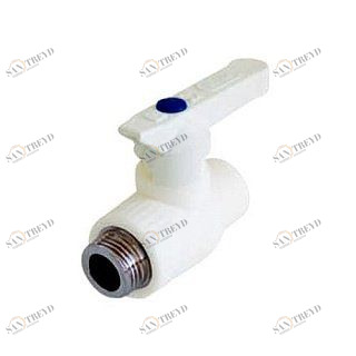 Кран шаровый KALDE D25х3/4" НР с рычагом белый 3242VLB250C05