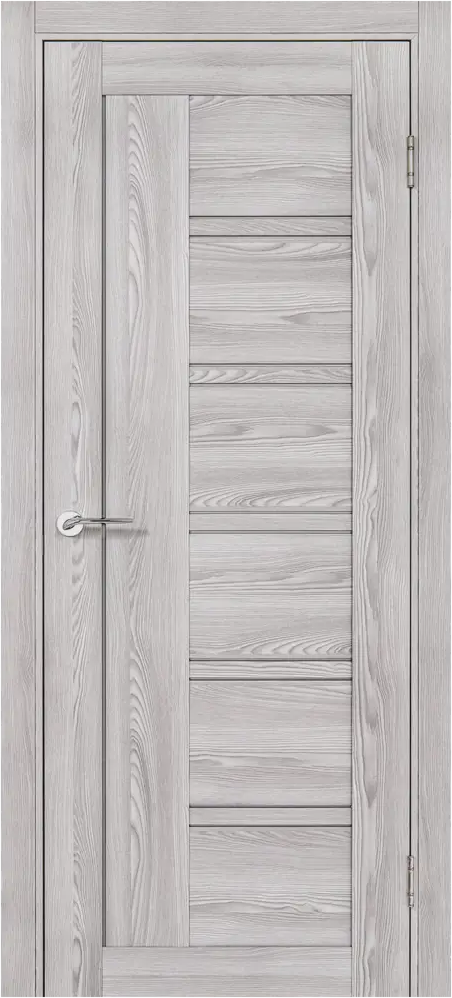 87404343 Дверь межкомнатная со стеклом Парма вертикальная 60x200 см ПВХ цвет холодное дерево с замком и петлями STLM-0073736