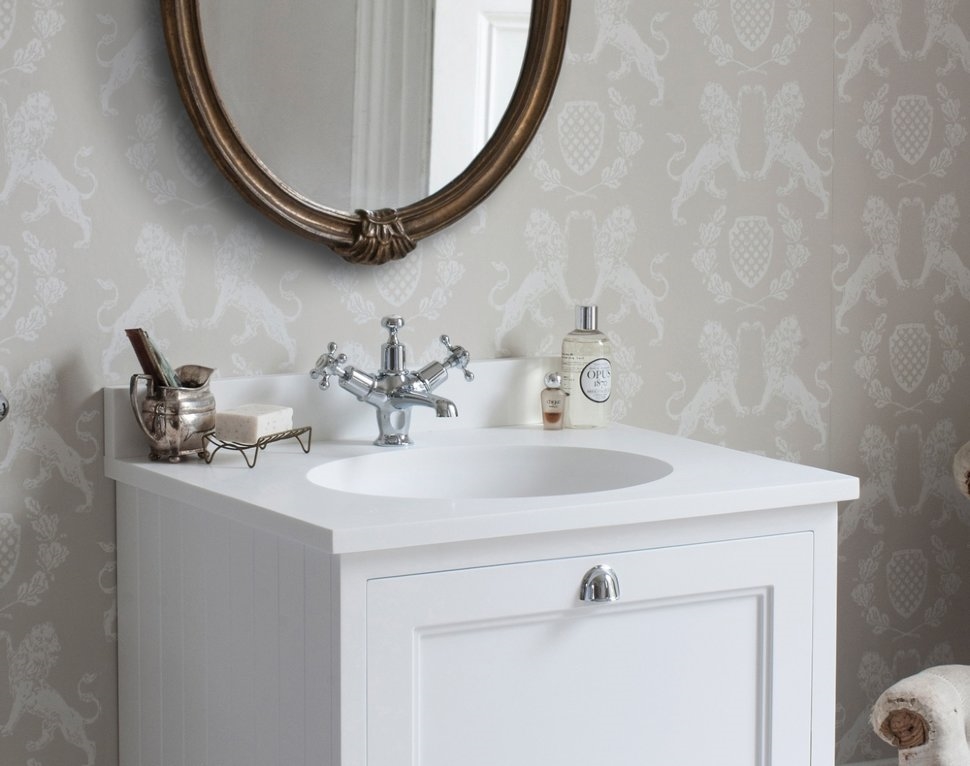 Cмеситель для раковины на 1 отверстие с кнопкой Click-Clack [CL6]  Burlington T12-QT, W11, T1  - Вид №11