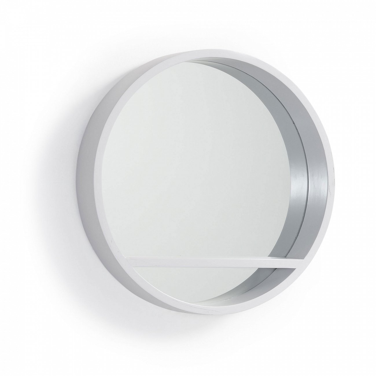 Зеркало белое круглое с полкой манго Goes от La Forma LA FORMA GOES 342832 Белый  - Вид №1