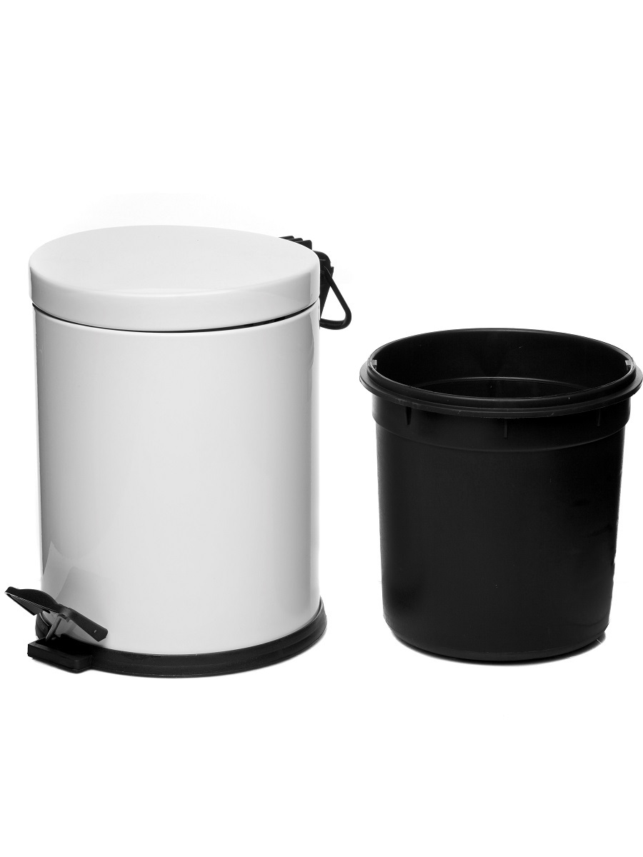 Вёдра с педалью и крышкой Aquila 5L White NAVAKO 11027 - Вид №2