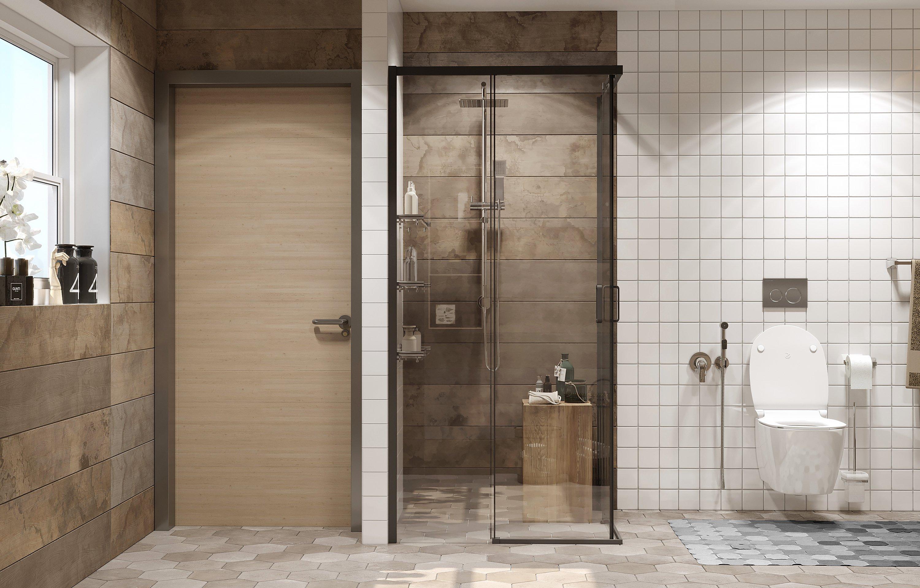 Душевое ограждение Ambassador Queen 11011204Black (1000x1000x2000), 1 место  - Вид №2