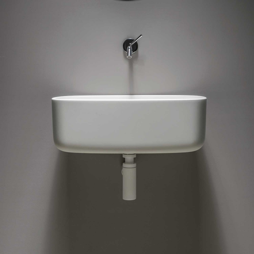 EVLACPBOU Подвесная раковина настенная прямоугольная EVER Life Design Bounce белая - Вид №1