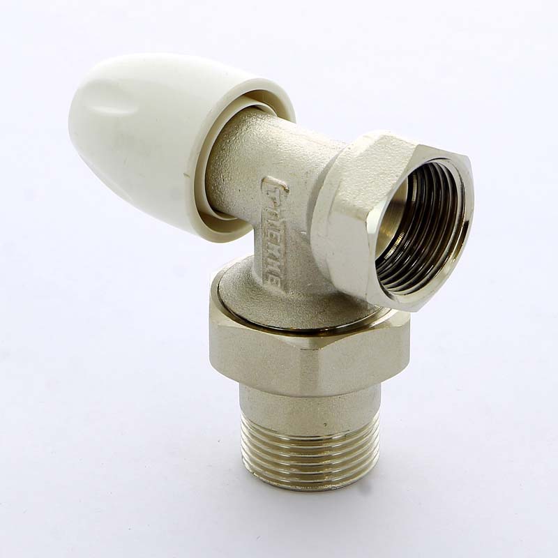 Вентиль НВ угловой для радиаторов с разъемным соединением TIEMME 3/4" 3220017 - Вид №1