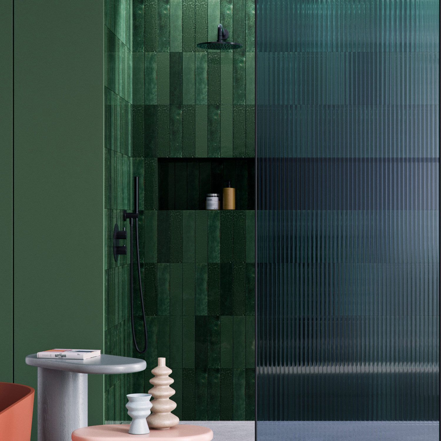 Термостатический набор для душа с ручным душем и душем OMNIRES Y SYSYT05 ARCH-00052738 - Вид №7