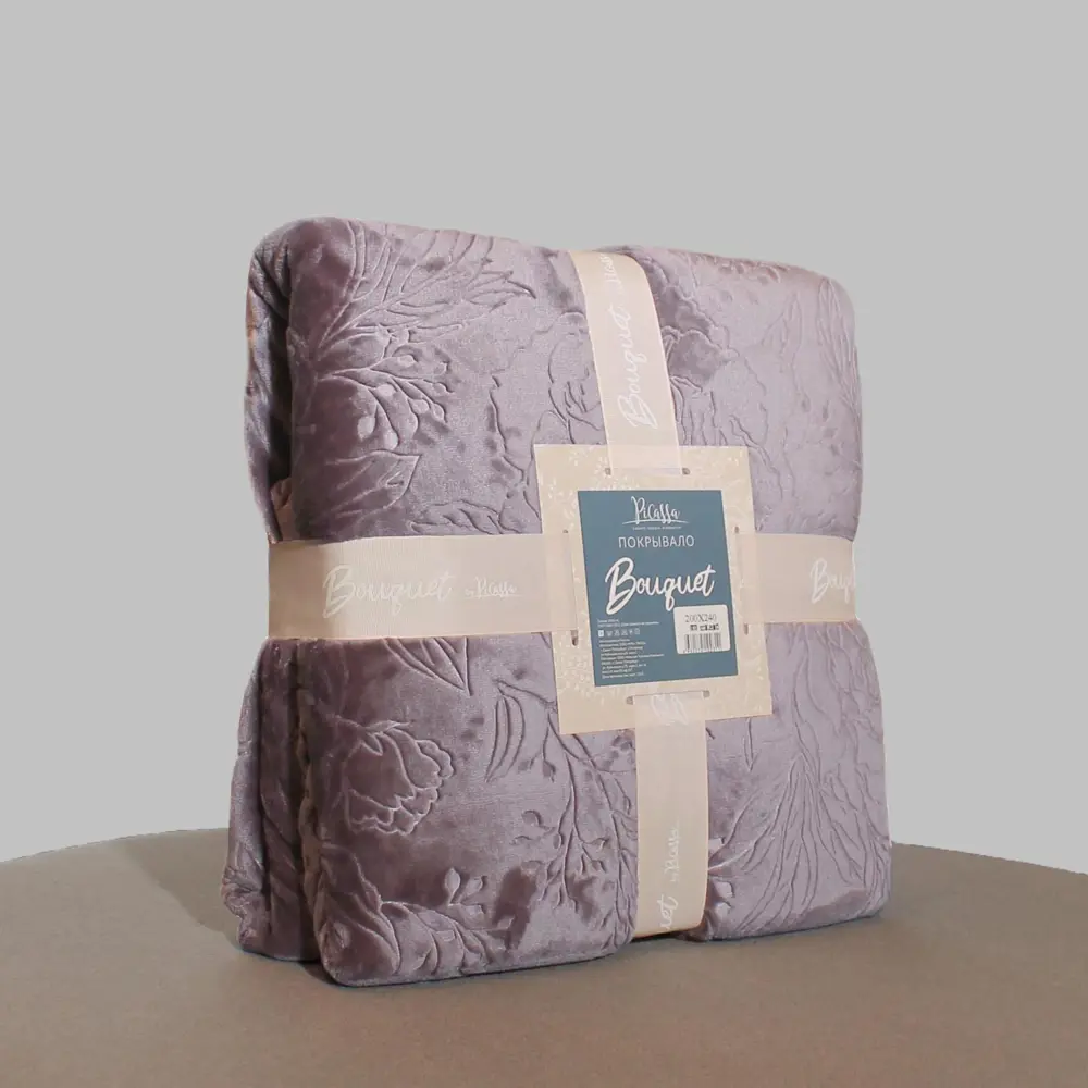 Покрывало Bouquet 240x260 см велсофт цвет темно-розовый Santreyd STLM-2160258 - Вид №4
