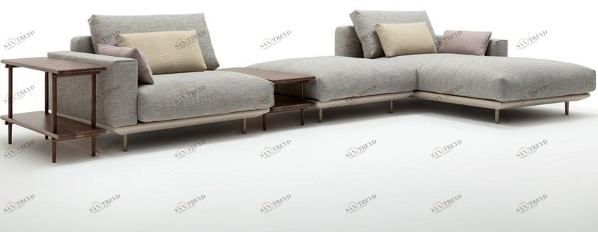 Rolf Benz Модульный тканевый диван с шезлонгом sun-id-1434878