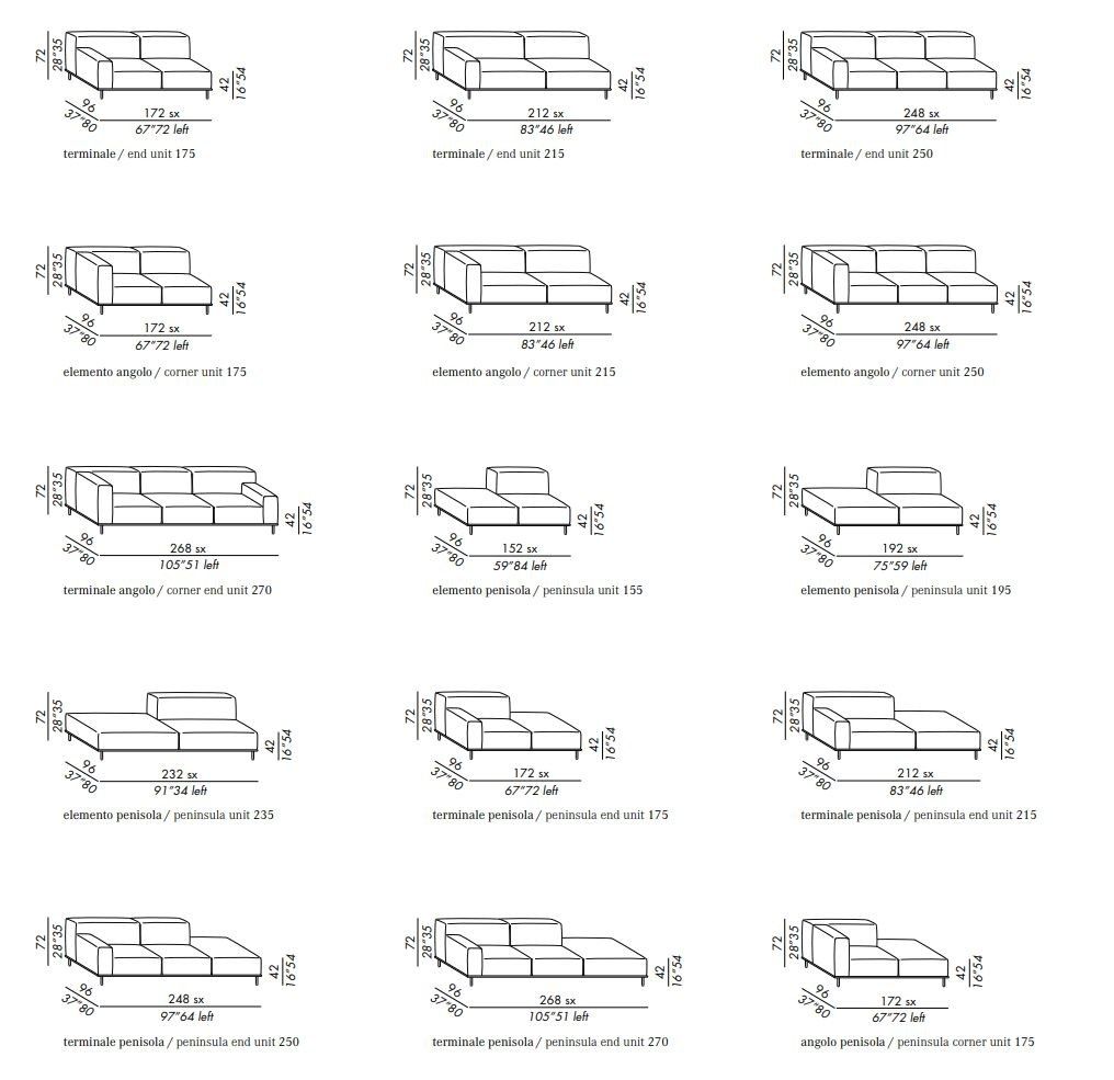 Модульный тканевый диван Meridiani Timothy ARCH-00039569 - Вид №11