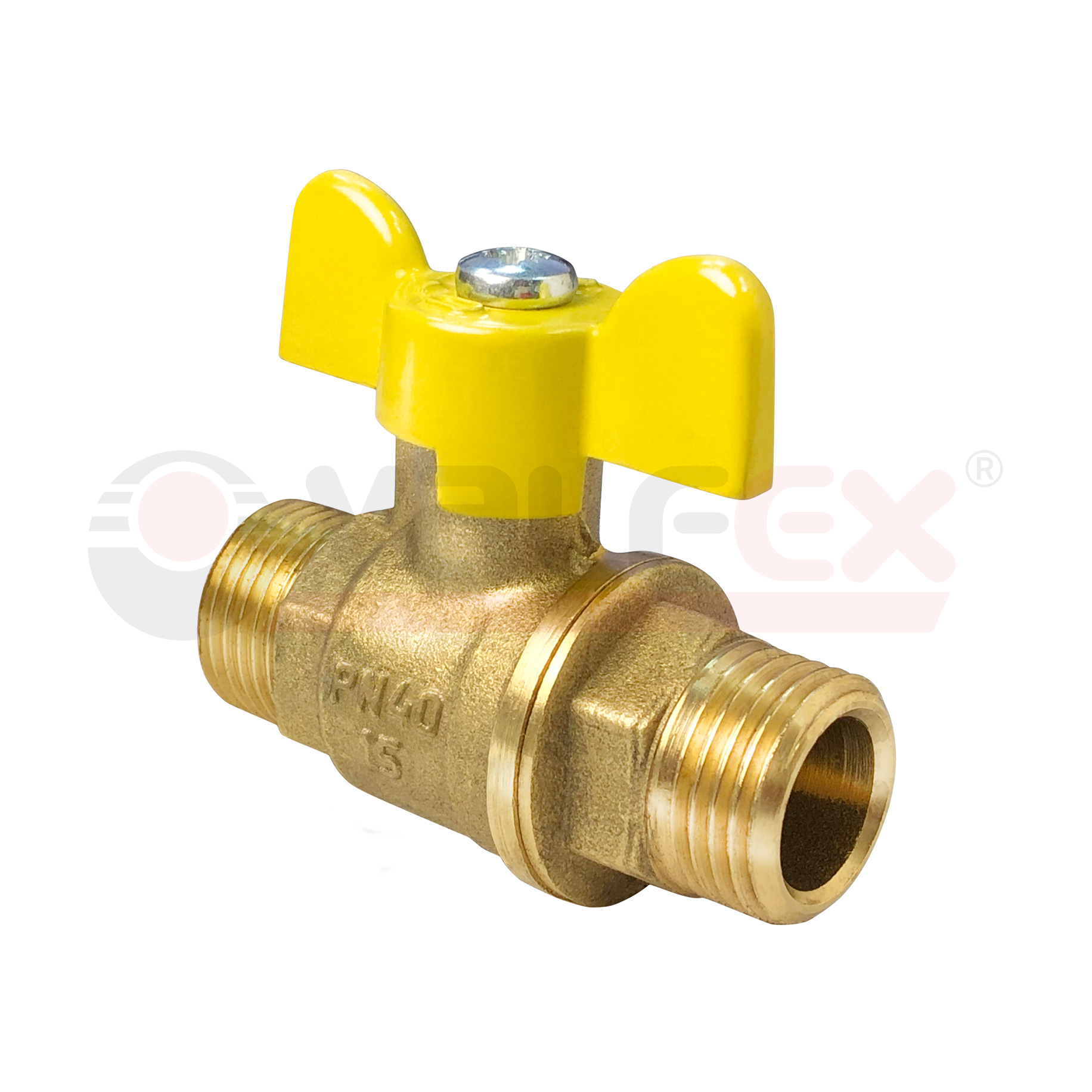 VF.279.LB3.012 Valfex Кран шаровой для газа, ручка-бабочка (наруж.-наруж.)  1/2" 