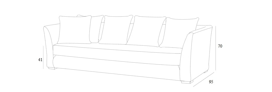 Ткань линейный диван Collett & Victor NEW YORK ARCH-00038369 - Вид №3