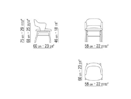 Мягкий стул с подлокотниками Flexform Alma ARCH-00026469 - Вид №1