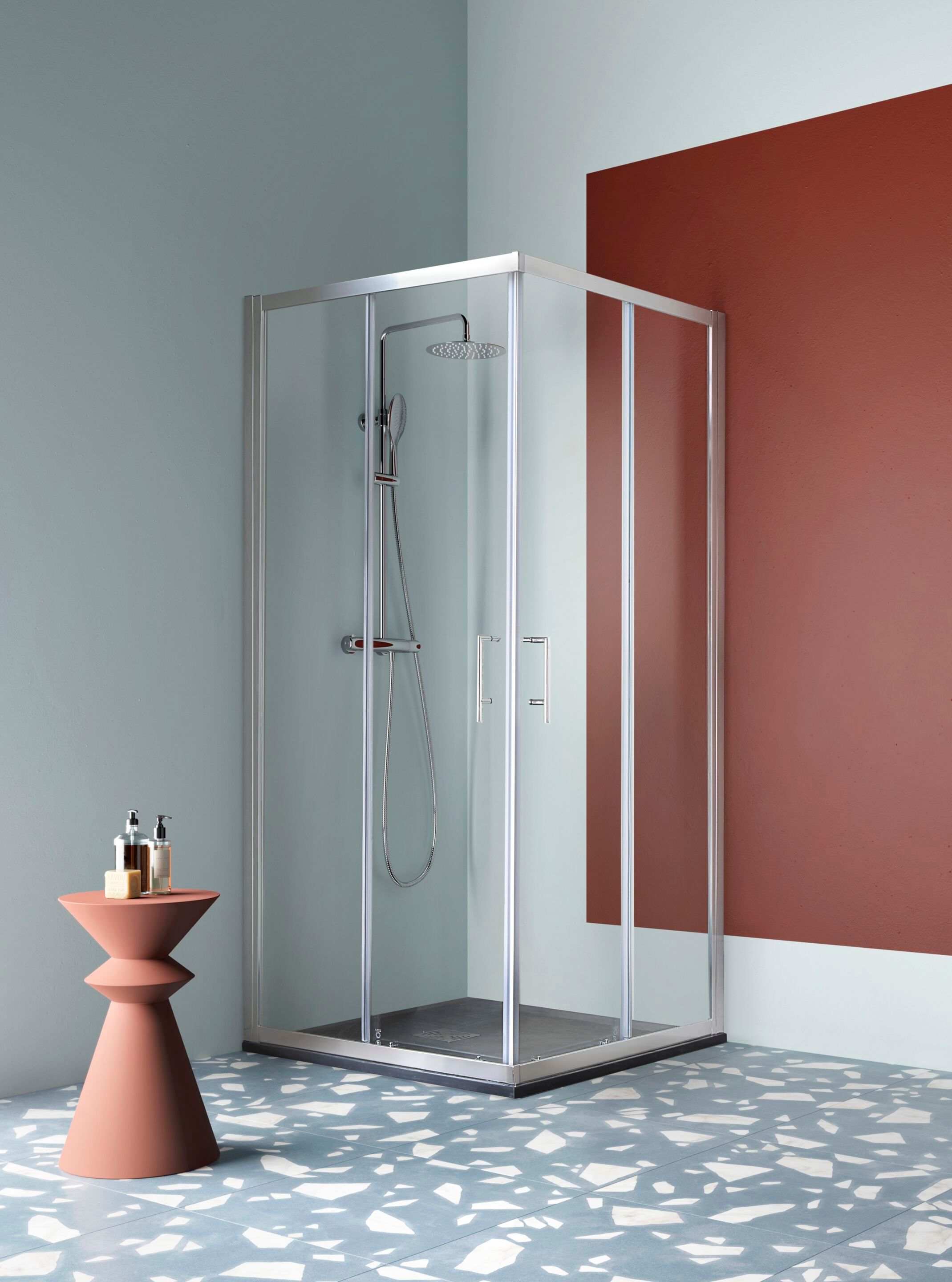 Алюминиевая и стеклянная угловая душевая кабина TAMANACO ECO LATO ARCH-00126103 - Вид №1