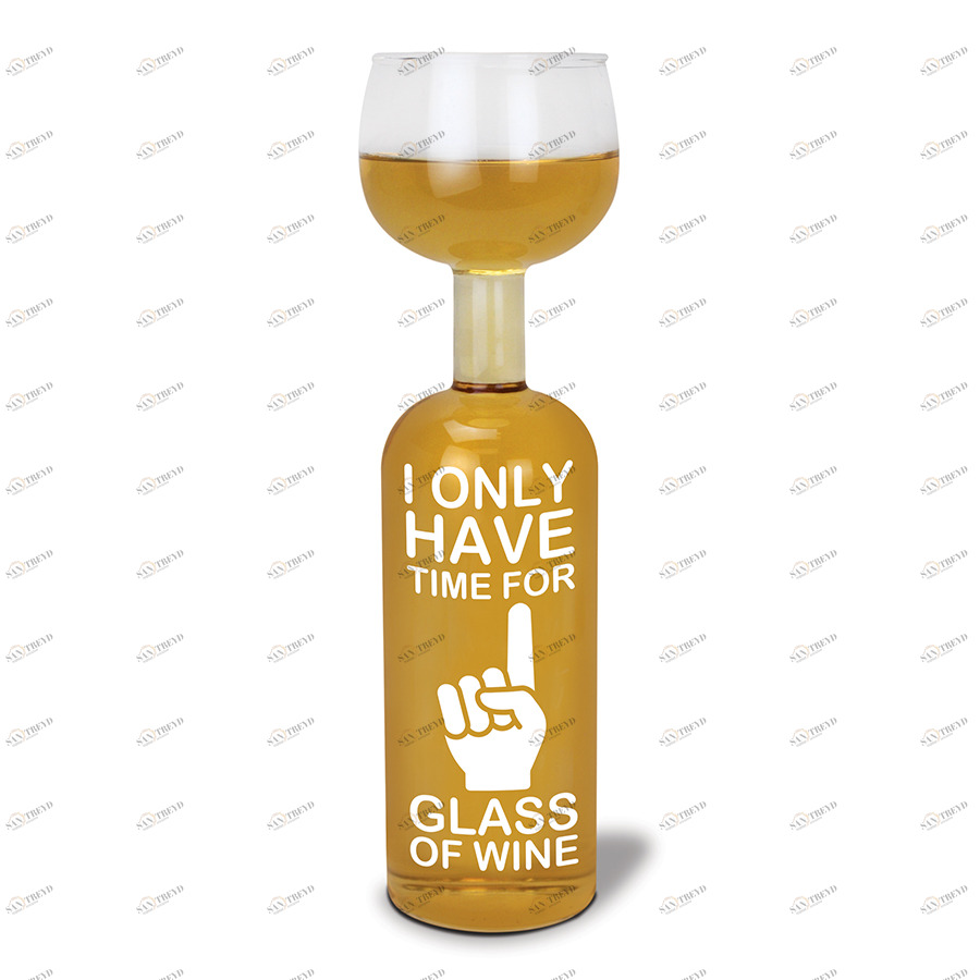 Бокал бутылка 750 мл only time for one glass BIGMOUTH ДИЗАЙНЕРСКИЕ 00-3862992 Прозрачный 