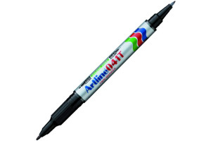16307091 Перманентный двухсторонний маркер 0,4-1,0 мм Twin Marker, чёрный EK41T-404 Artline