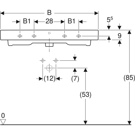 124093000 Раковина Geberit iCon Geberit  - Вид №3