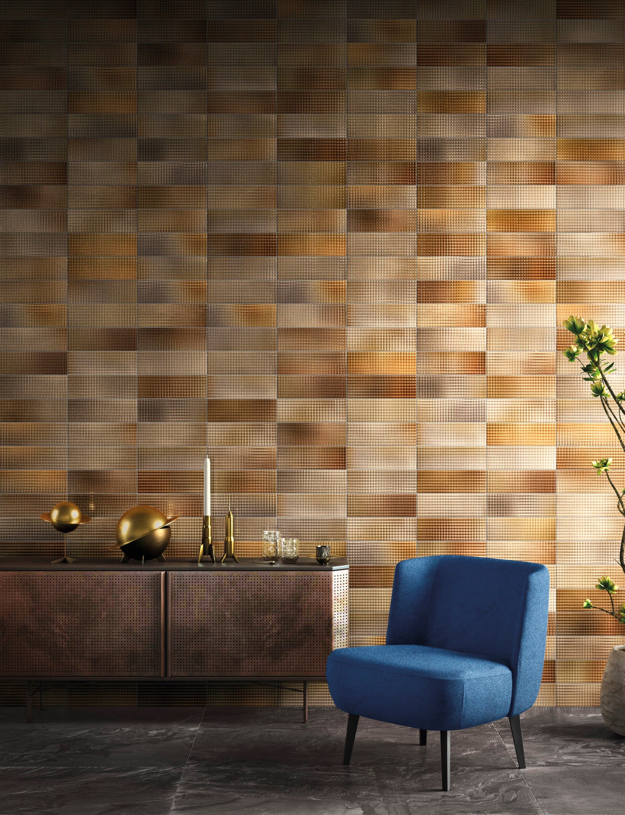 Внутренняя отделка керамогранита с металлическим эффектом IRIS Ceramica Diesel Living ARCH-00124878 - Вид №18