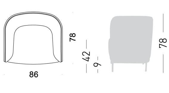 Тканевое кресло с подлокотниками GABER Place ARCH-00017053 - Вид №3