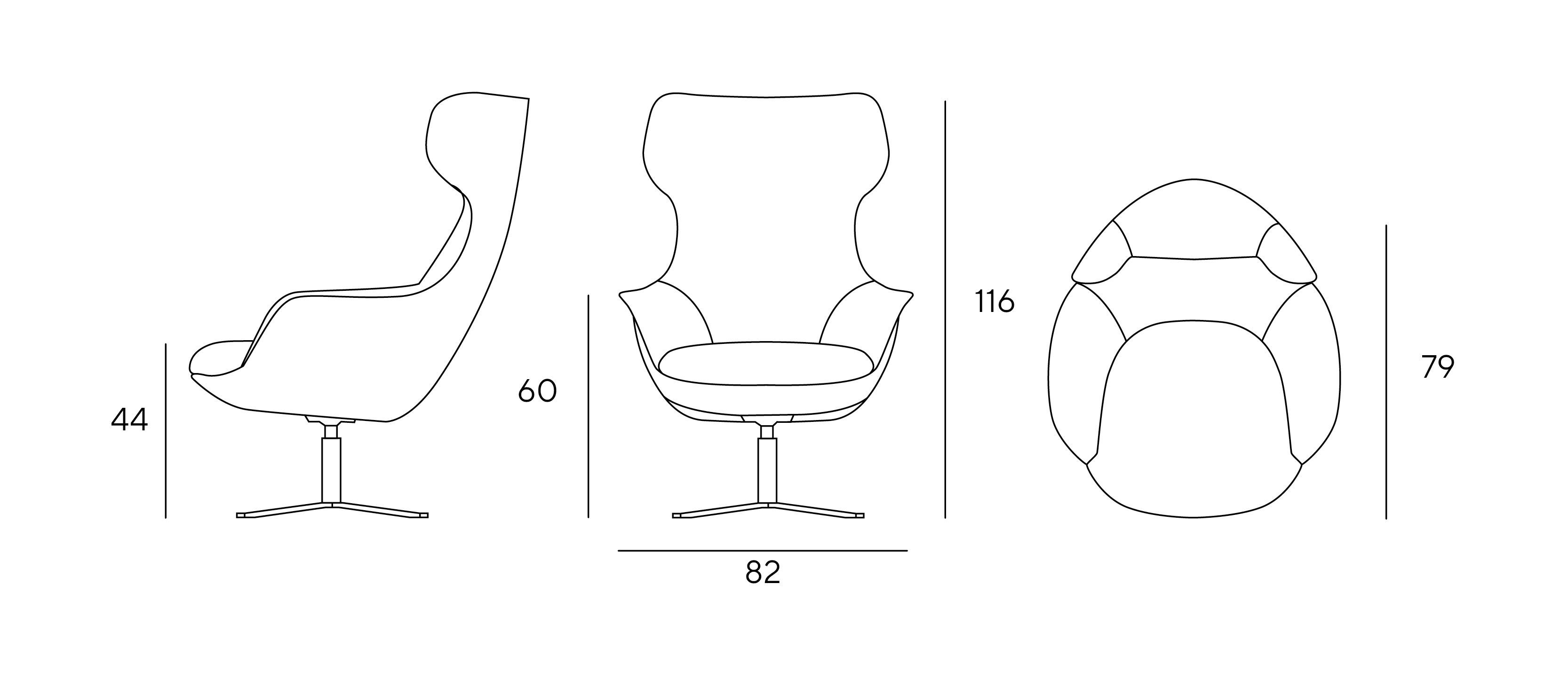 Тканевое кресло с высокой спинкой Innova Imbottiti OTTA ARCH-00081754 - Вид №1