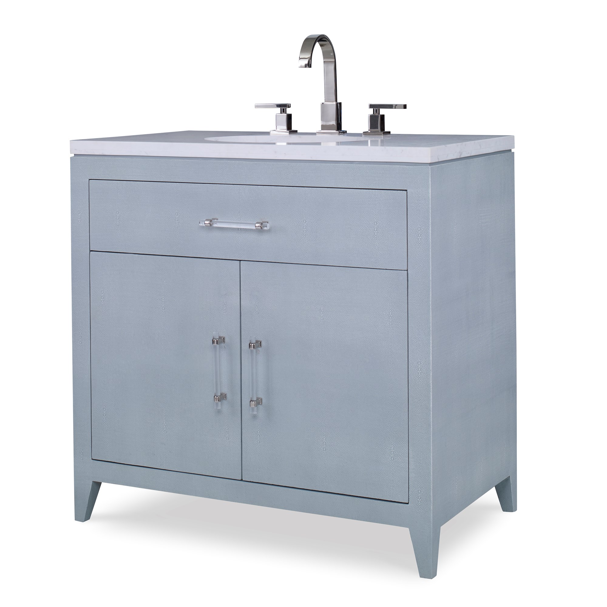 Тумбочка, средняя (от 34 до 36,5) 09223-110-335 Shagreen Sink Chest - Polar Blue Ambella  - Вид №1
