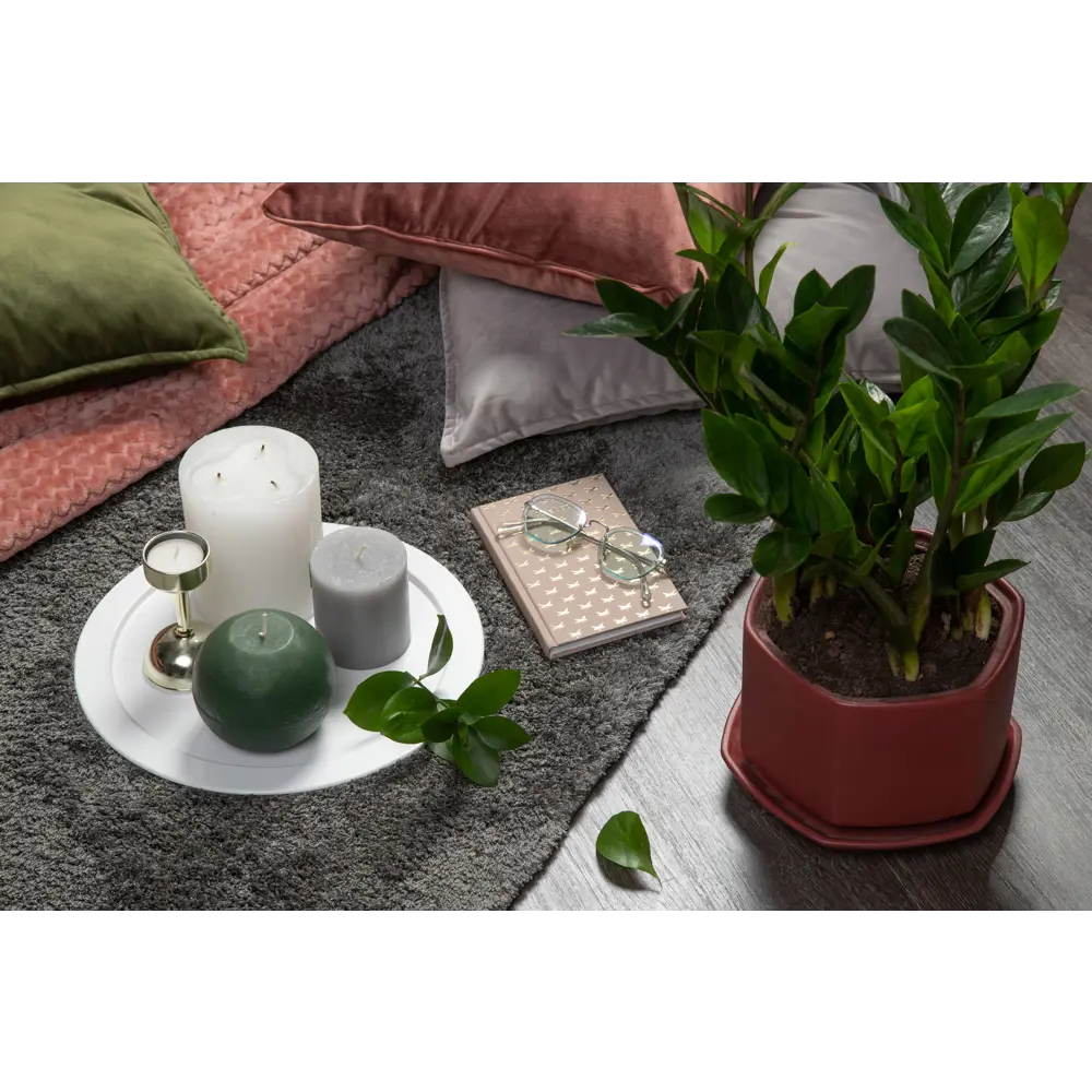 Подушка Бархат 43х43 см зелёная LINEN WAY STLM-2036927 - Вид №6