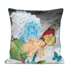 Декоративная подушка голубая гортензия Botanical style BREEZY РИСУНОК, ЦВЕТЫ, РАСТЕНИЯ 099572 Мультиколор