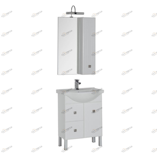 Комплект мебели Aquanet Стайл 65 белый (1 дверца 2 ящика) 00181636