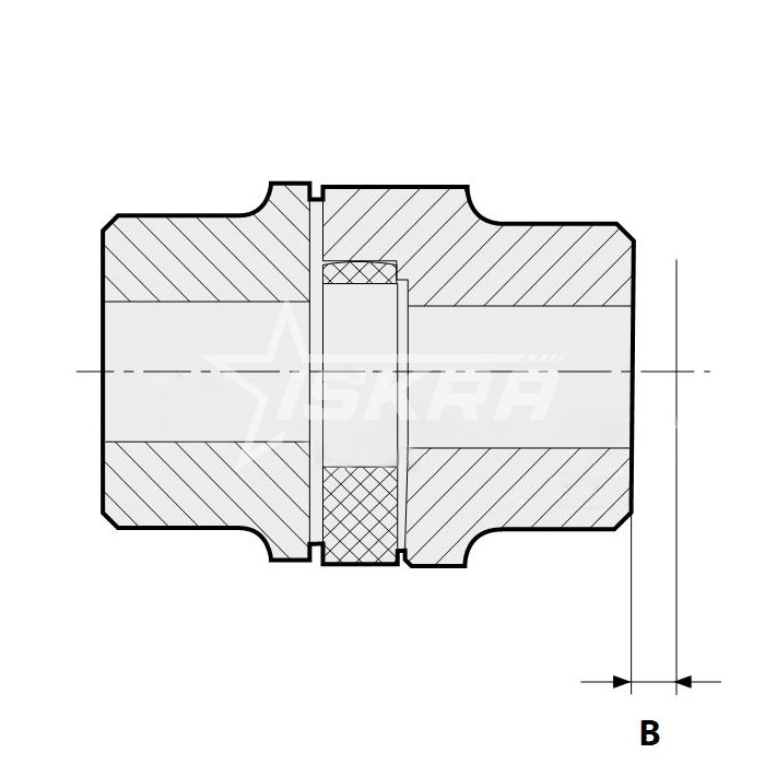 IS3760 Упругий элемент типа паук красный ER48060 ISKRA  - Вид №4