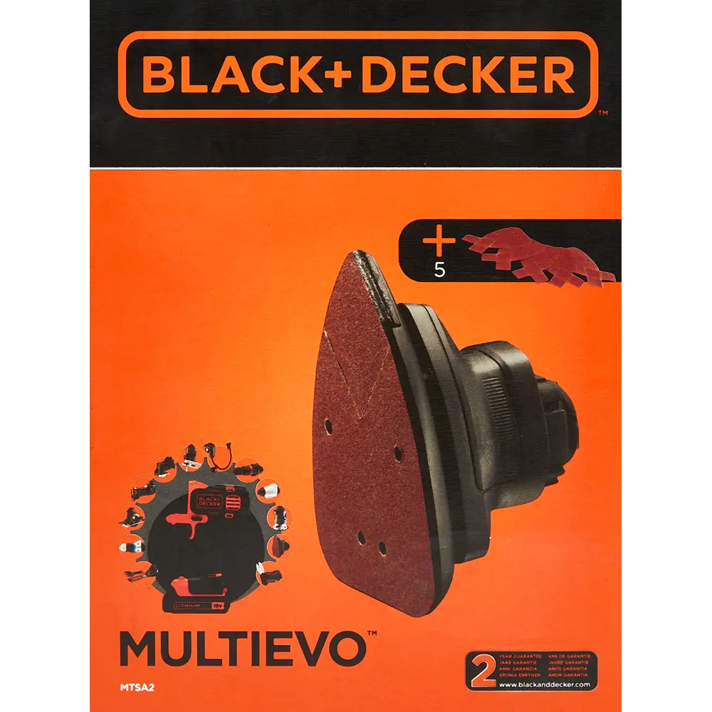 Насадка для мультиинструмента Black + Decker MultiEvo MTSA2-XJ шлифовальная машина STLM-2151994 - Вид №3