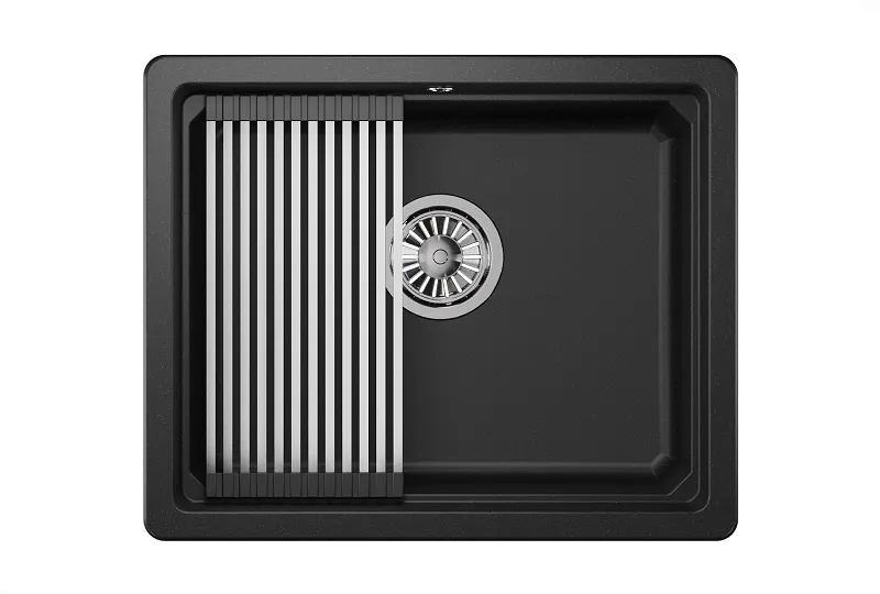 KS-5501U, ЧЁРНЫЙ, кухонная мойка, кварц GRANULA 5501U-ST308 - Вид №1