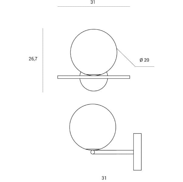 Опаловое стекло и металлическая аппликация Miloox Jugen ARCH-00096629 - Вид №8